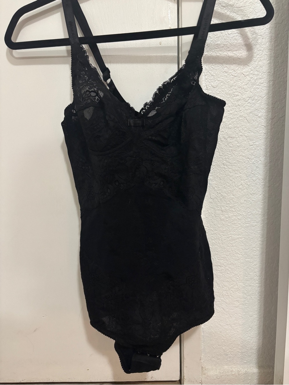Vintage Mariee Black Lace Shapewear Bodysuit Teddy S/M 90’s Y2K